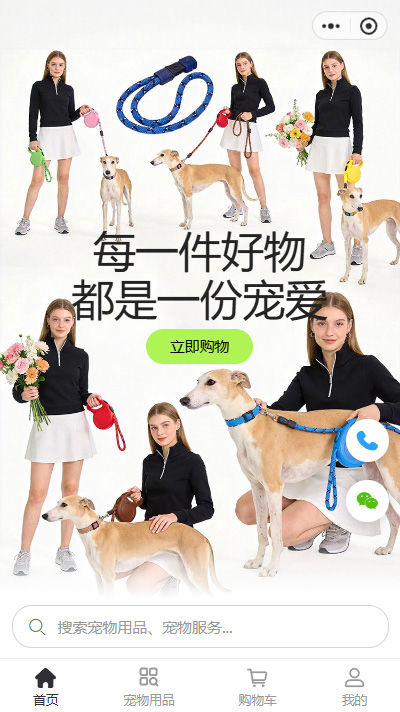 宠物用品网店小程序模板